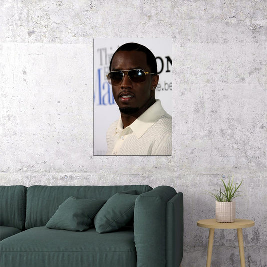 Puff Daddy Sunglasses Posing Songwriter Artist Poster Wall Art Print Home Wall Decor - xonomax