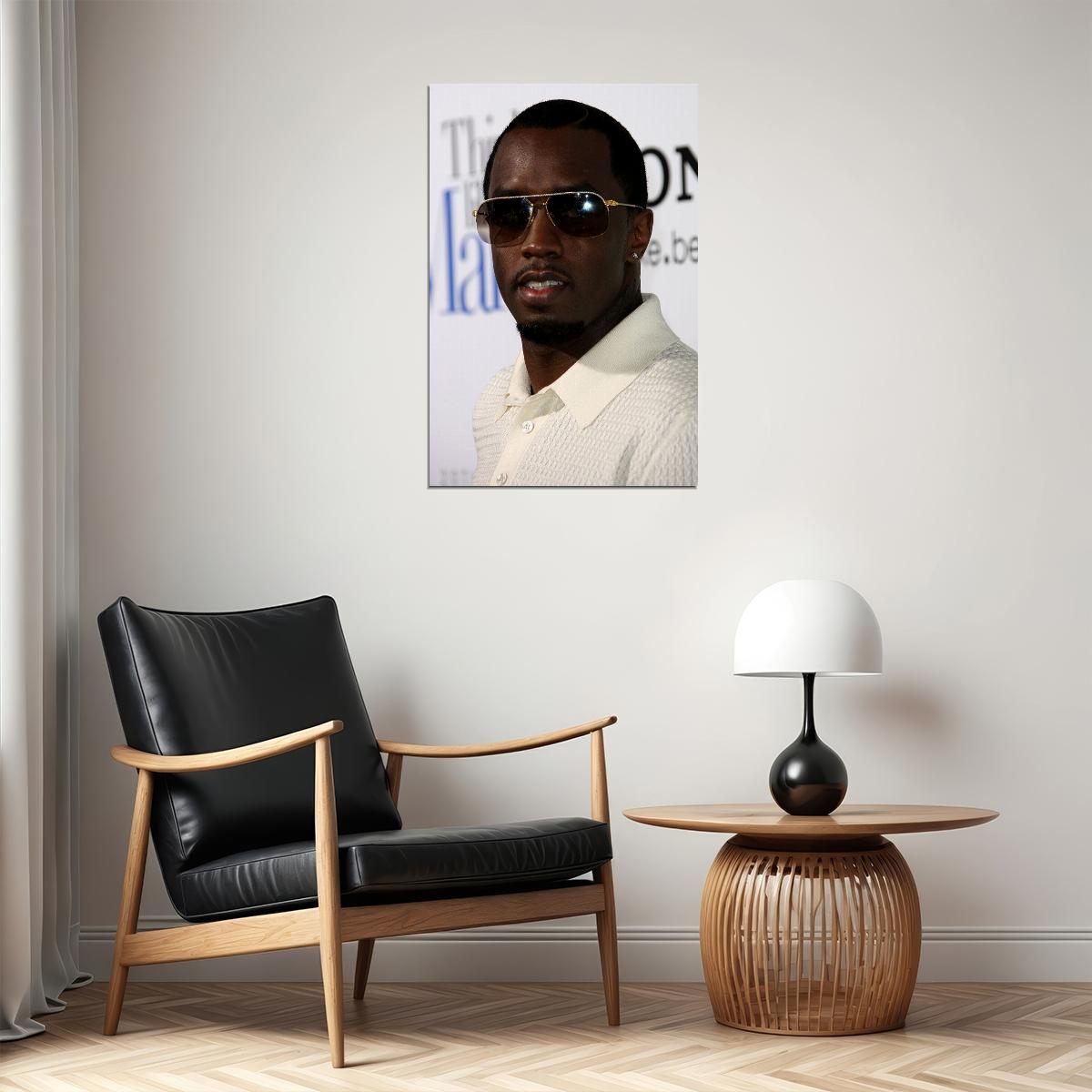 Puff Daddy Sunglasses Posing Songwriter Artist Poster Wall Art Print Home Wall Decor - xonomax