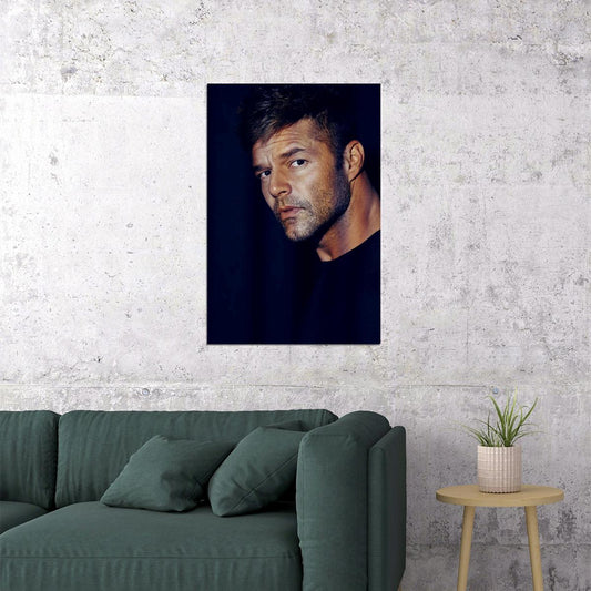 Ricky Martin Black Background Songwriter Artist Poster Wall Art Print Home Wall Decor - xonomax