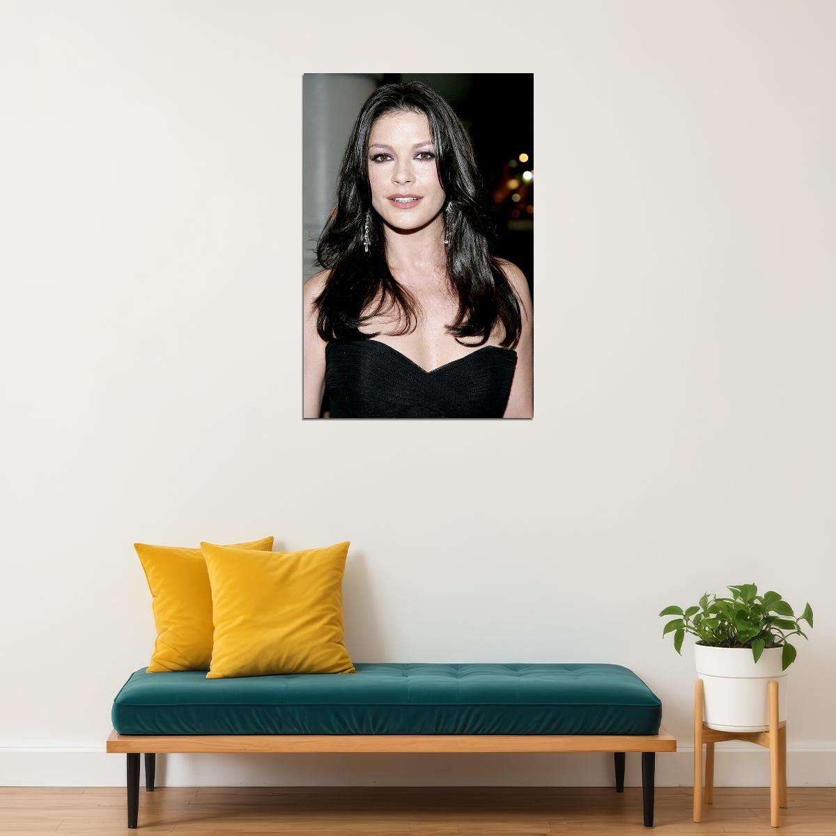 Catherine Zeta Jones Movie Actress Artist Poster Wall Art Print Home Wall Decor - xonomax