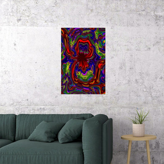 Rotating Colored Circles Psychedelic Poster Wall Art Print Home Wall Decor - xonomax