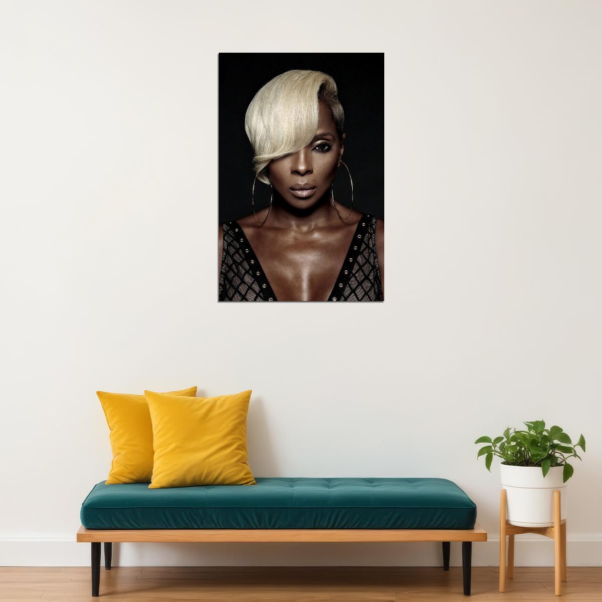 Mary J. Blige Music Songwriter Musician Rapper Poster Wall Art Print Home Wall Decor - xonomax