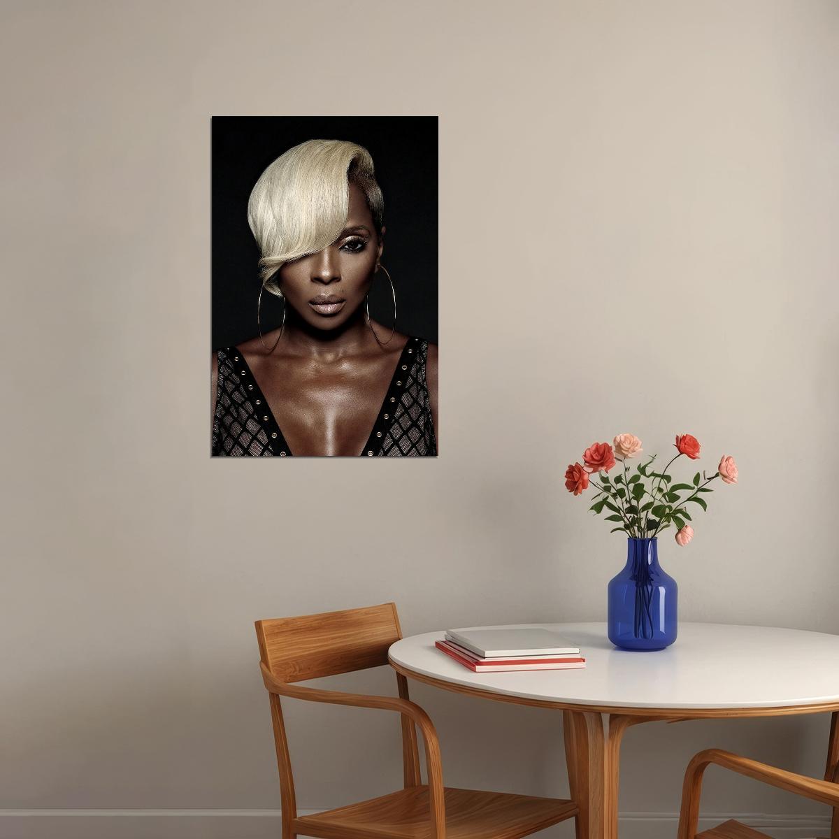 Mary J. Blige Music Songwriter Musician Rapper Poster Wall Art Print Home Wall Decor - xonomax