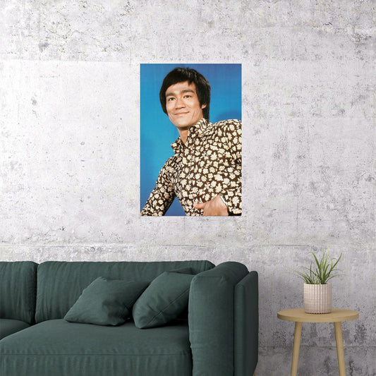 Bruce Lee Actor Karate Maker Yellow Moon Poster Wall Art Print Home Wall Decor - xonomax