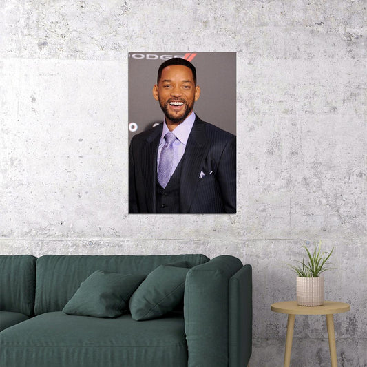 Will Smith Laughing Producer Movie Actor Poster Wall Art Print Home Wall Decor - xonomax