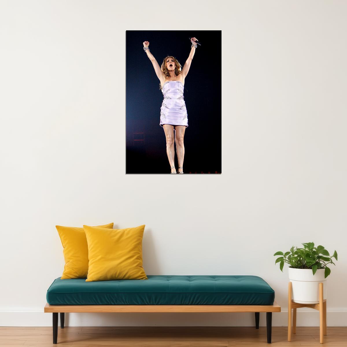 Celine Dion In Concert Artist Singer Picture Poster Wall Art Print Home Wall Decor - xonomax
