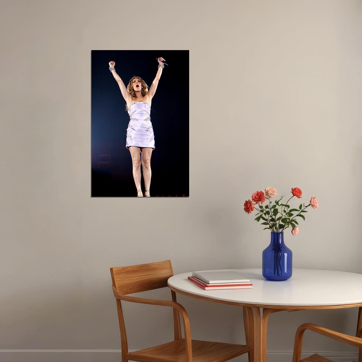 Celine Dion In Concert Artist Singer Picture Poster Wall Art Print Home Wall Decor - xonomax