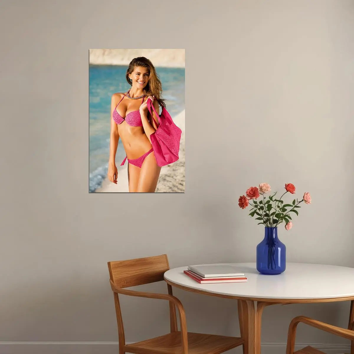 Pink Bikini Sexy Female Picture Model Poster Wall Art Print Home Wall Decor