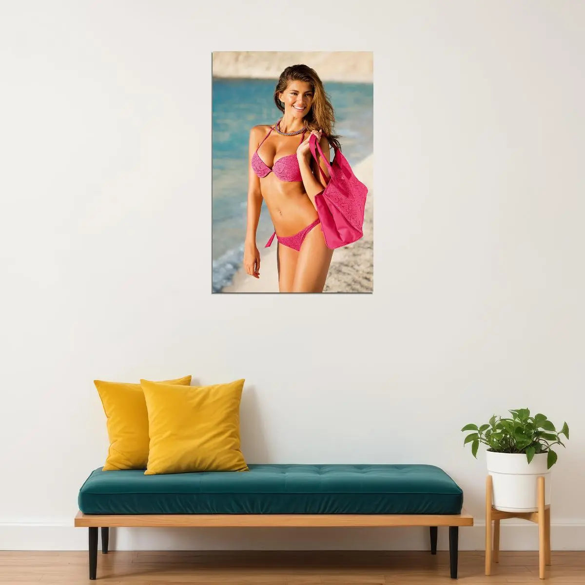 Pink Bikini Sexy Female Picture Model Poster Wall Art Print Home Wall Decor