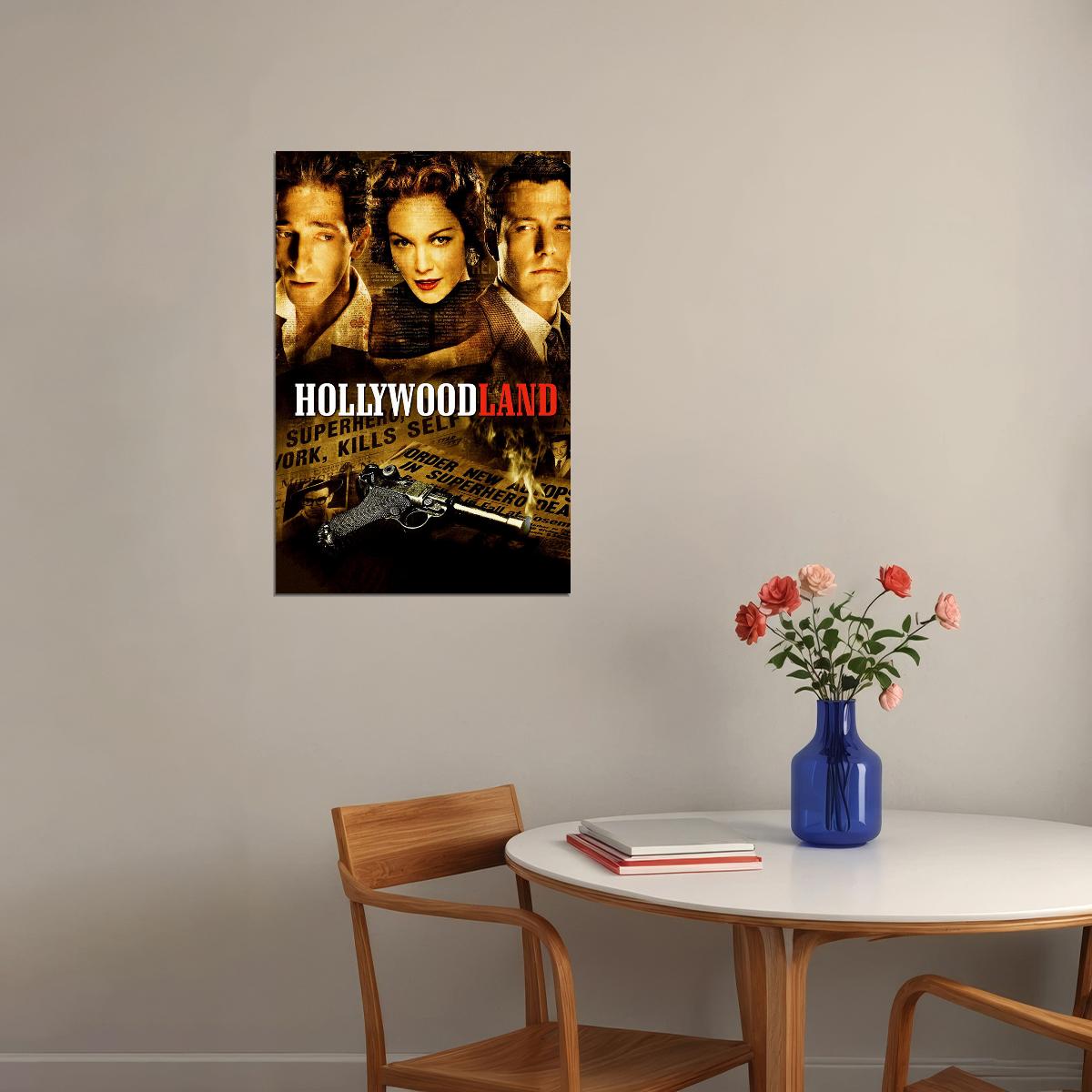 Hollywoodland Movie Biography Crime Drama Poster Wall Art Print Home Wall Decor