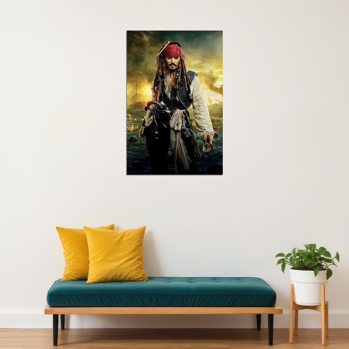 Pirates Of Carribean Movie Action Characters Poster Wall Art Print Home Wall Decor