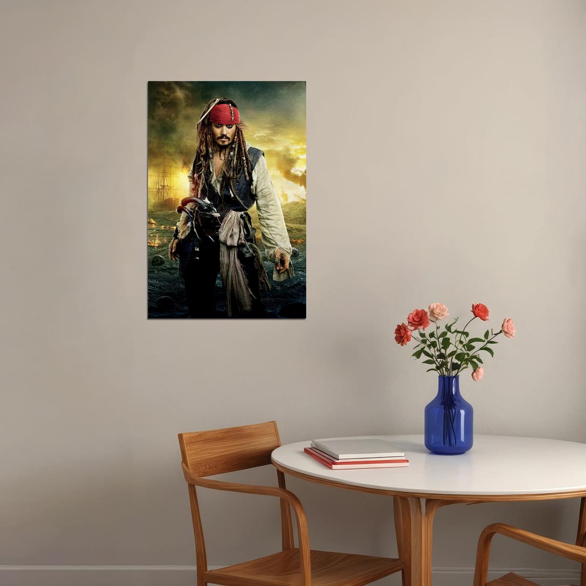 Pirates Of Carribean Movie Action Characters Poster Wall Art Print Home Wall Decor