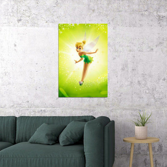 Tinker Bell Animation Tink Pixie Dust Cartoon Poster Wall Art Print Home Wall Decor