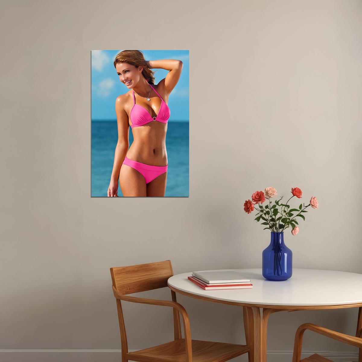 Pink Bikini Sexy Female Model Fashion Poster Wall Art Print Home Wall Decor