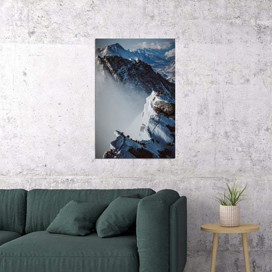 Snow At Everest Mountaineering Sport Poster Wall Art Print Home Wall Decor