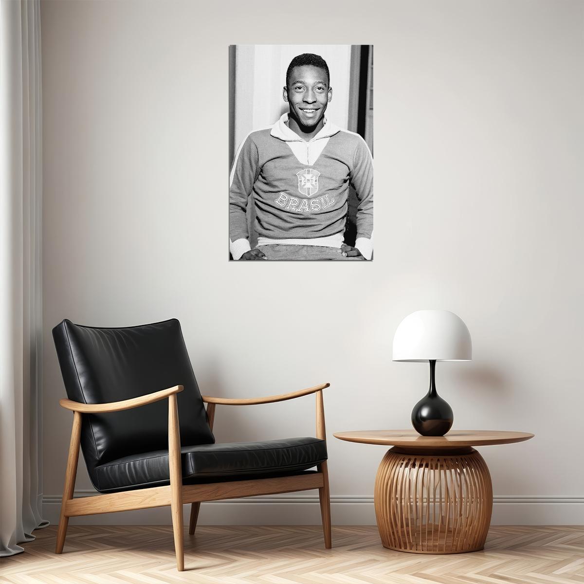Pele Soccer Player Live The Game Picture Poster Wall Art Print Home Wall Decor