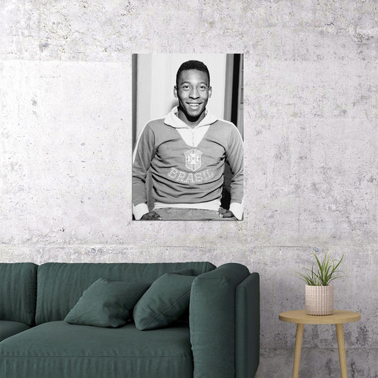 Pele Soccer Player Live The Game Picture Poster Wall Art Print Home Wall Decor