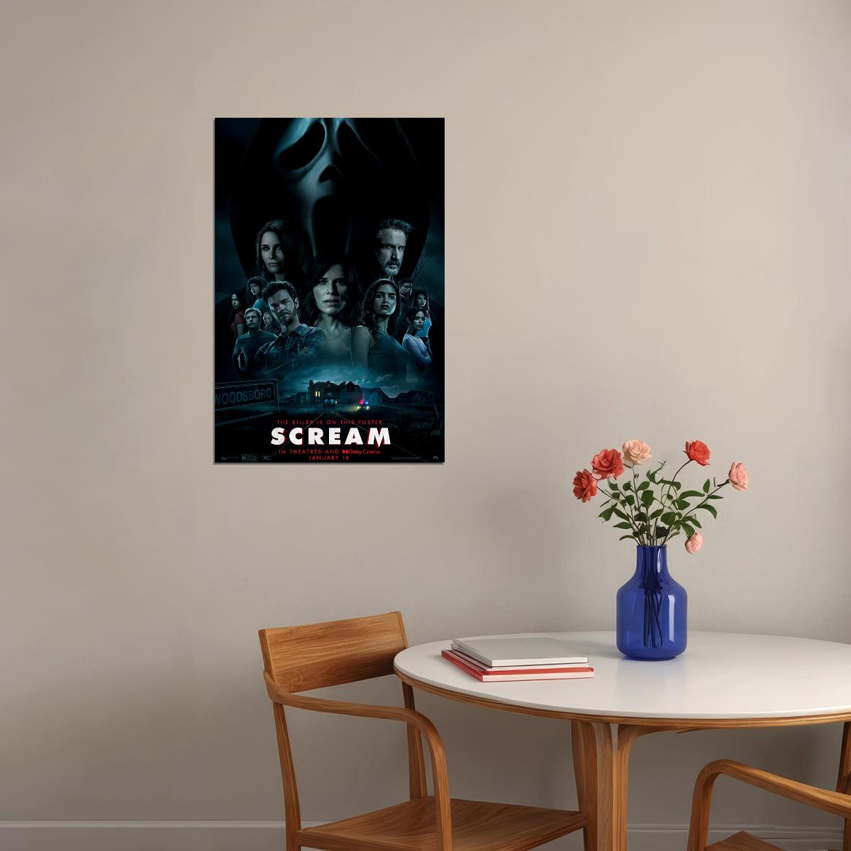 Scream Movie Thriller Horror Action Poster Wall Art Print Home Wall Decor