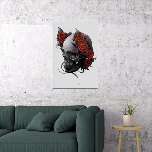 Skulls Wormhead Smooth Fantasy Design Poster Wall Art Print Home Wall Decor