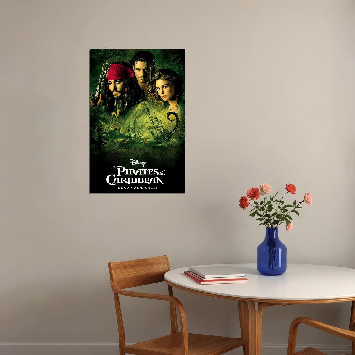 Pirates Of Carribean Dead Man's Chest Movie Action Poster Wall Art Print Home Wall Decor
