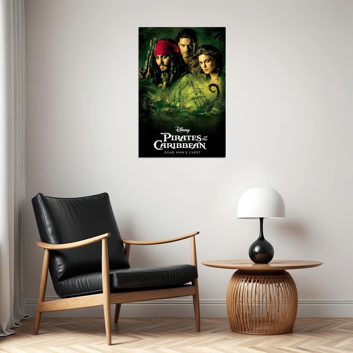 Pirates Of Carribean Dead Man's Chest Movie Action Poster Wall Art Print Home Wall Decor