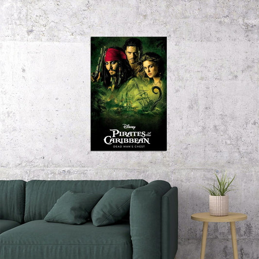 Pirates Of Carribean Dead Man's Chest Movie Action Poster Wall Art Print Home Wall Decor
