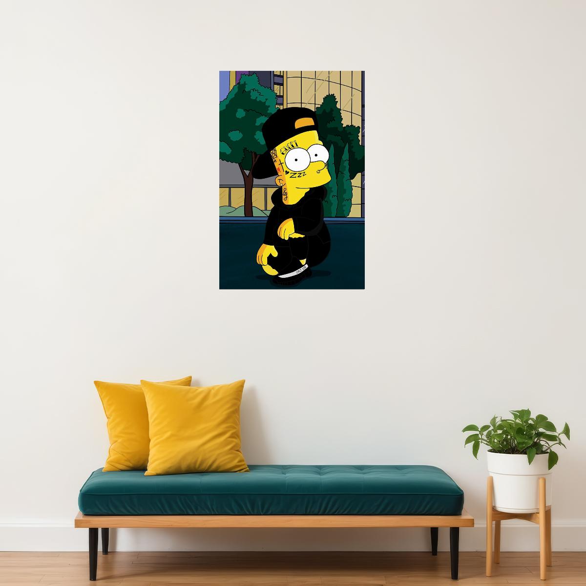 Bart Simpson Animation Fantasy Comedy Poster Wall Art Print Home Wall Decor