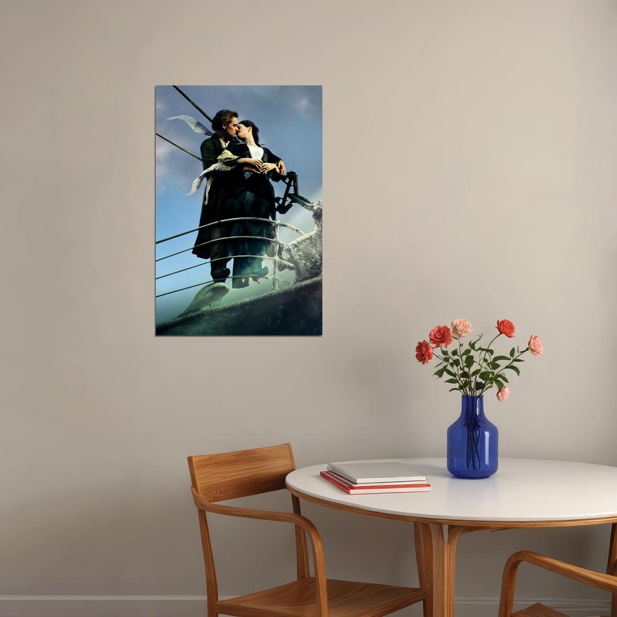 Titanic Movie Dicaprio With Arms Around Kate Romantic Poster Wall Art Print Home Wall Decor