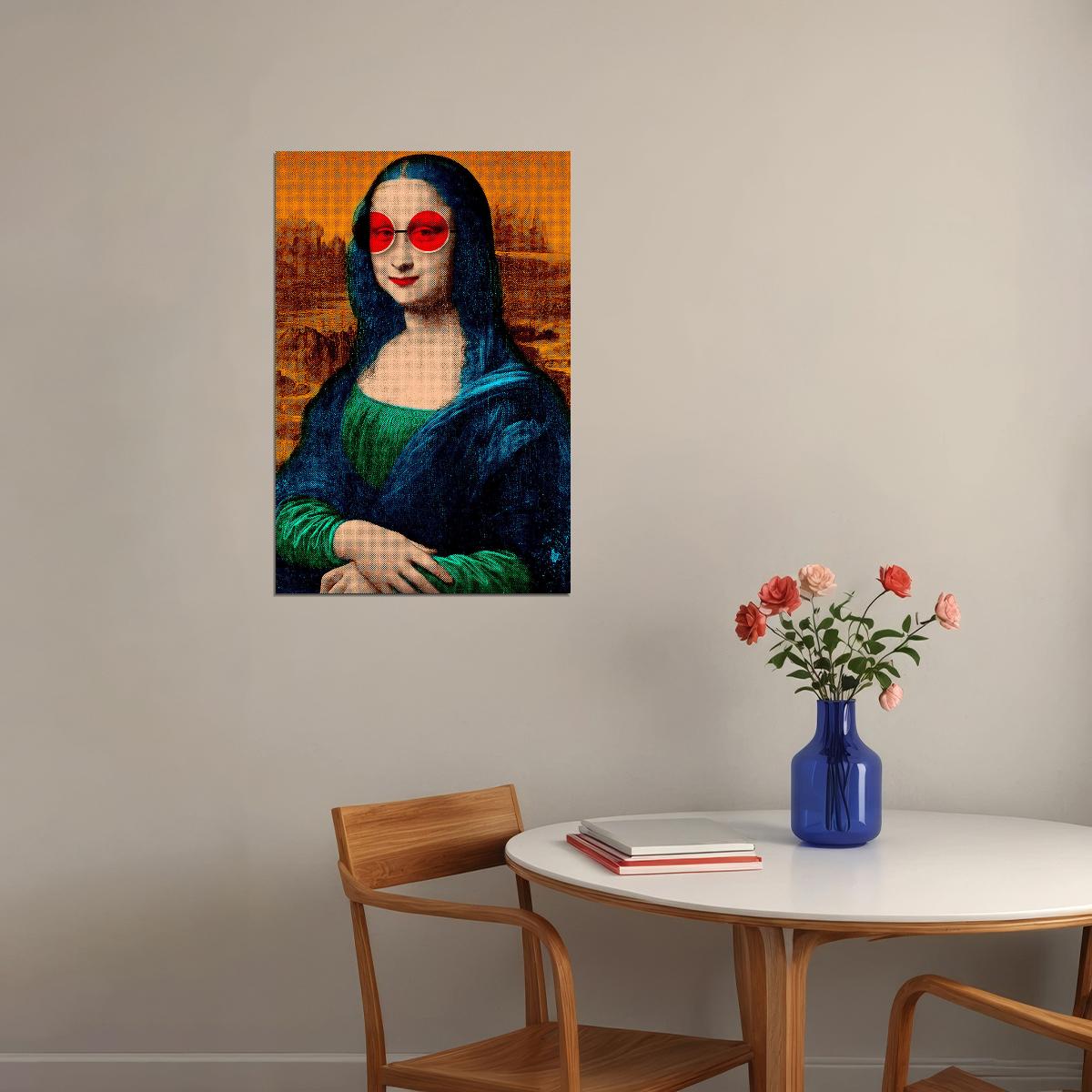 Naughty Mona Lisa Marijuana Themed Reel Poster Wall Art Print Home Wall Decor