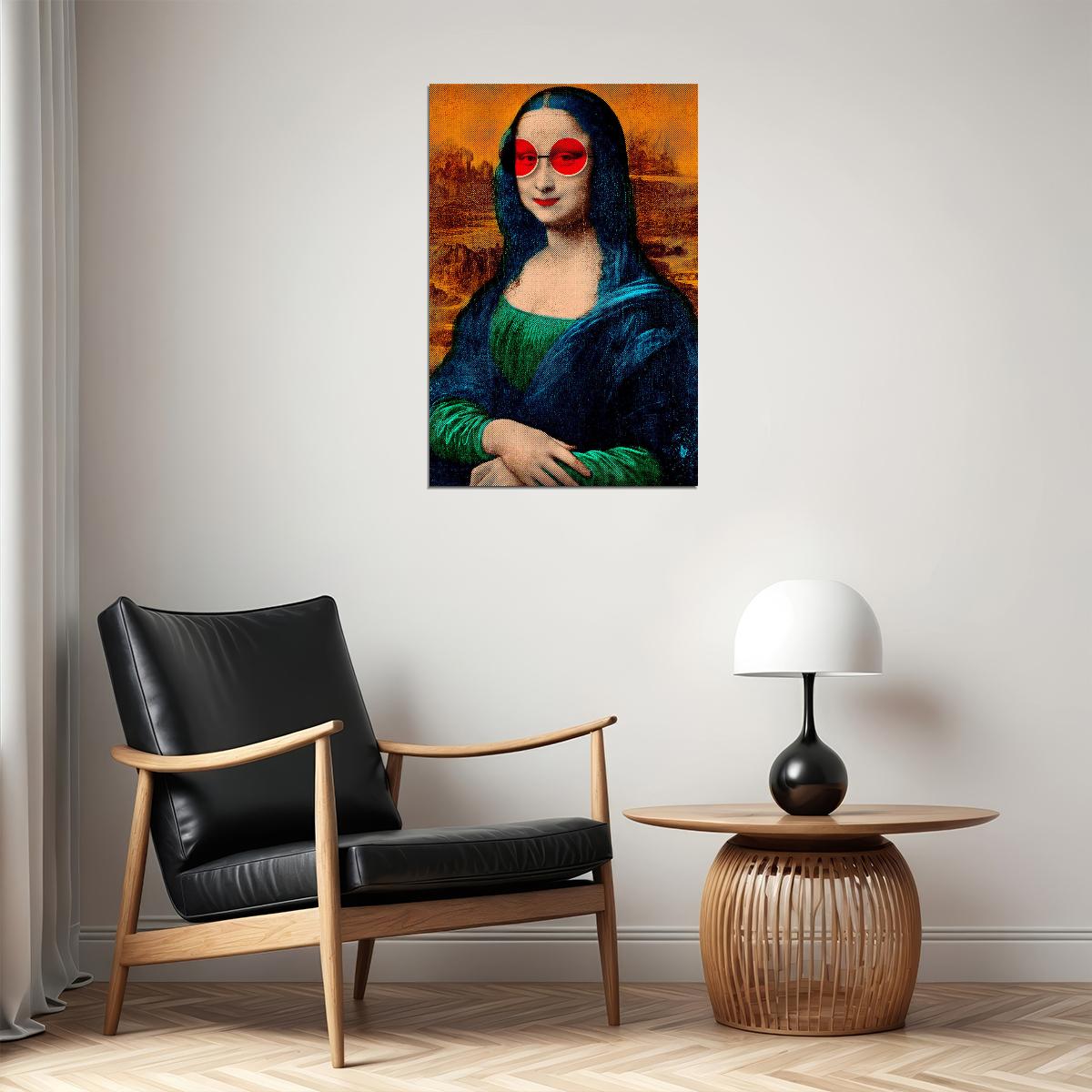 Naughty Mona Lisa Marijuana Themed Reel Poster Wall Art Print Home Wall Decor