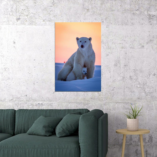Polar Bears Animals Polar Love Picture Poster Wall Art Print Home Wall Decor