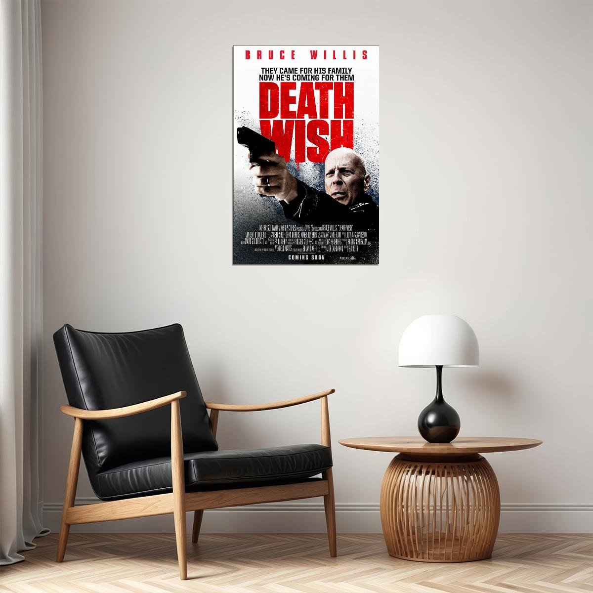 Death Wish Movie Dram Aciton Crime Poster Wall Art Print Home Wall Decor