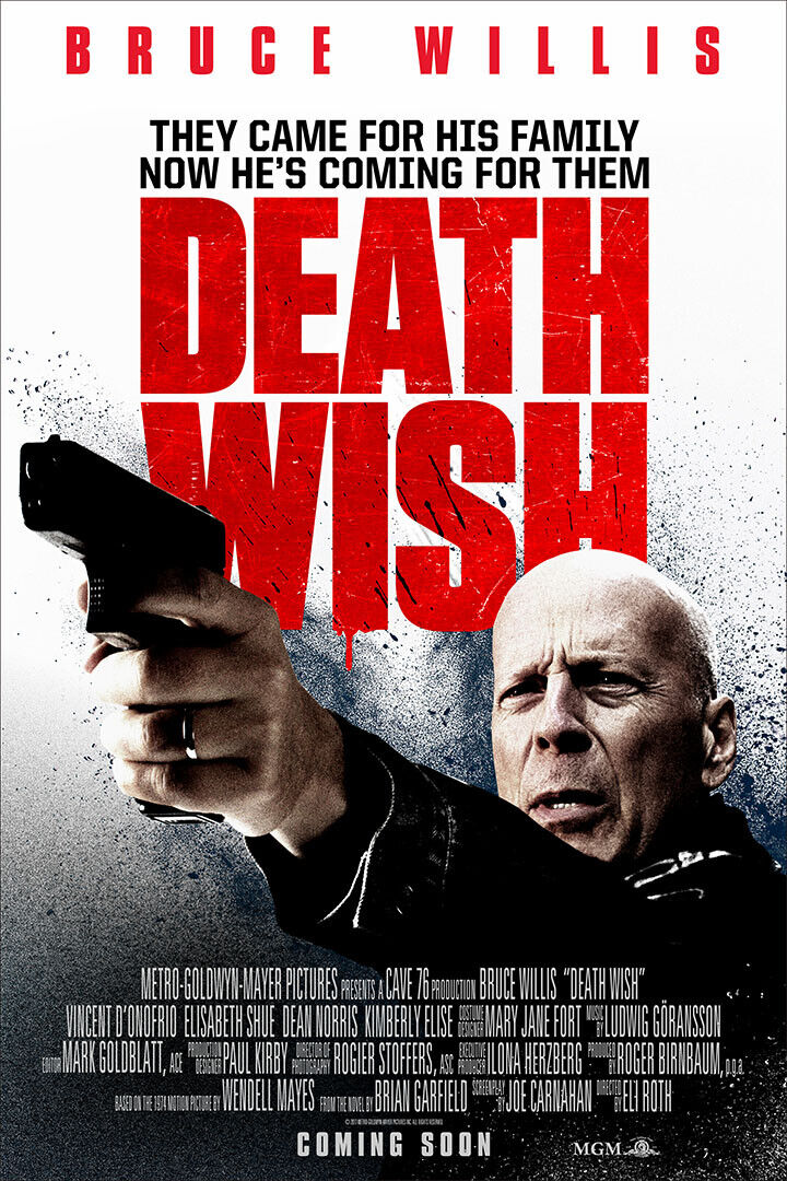 Death Wish Movie Dram Aciton Crime Poster Wall Art Print Home Wall Decor