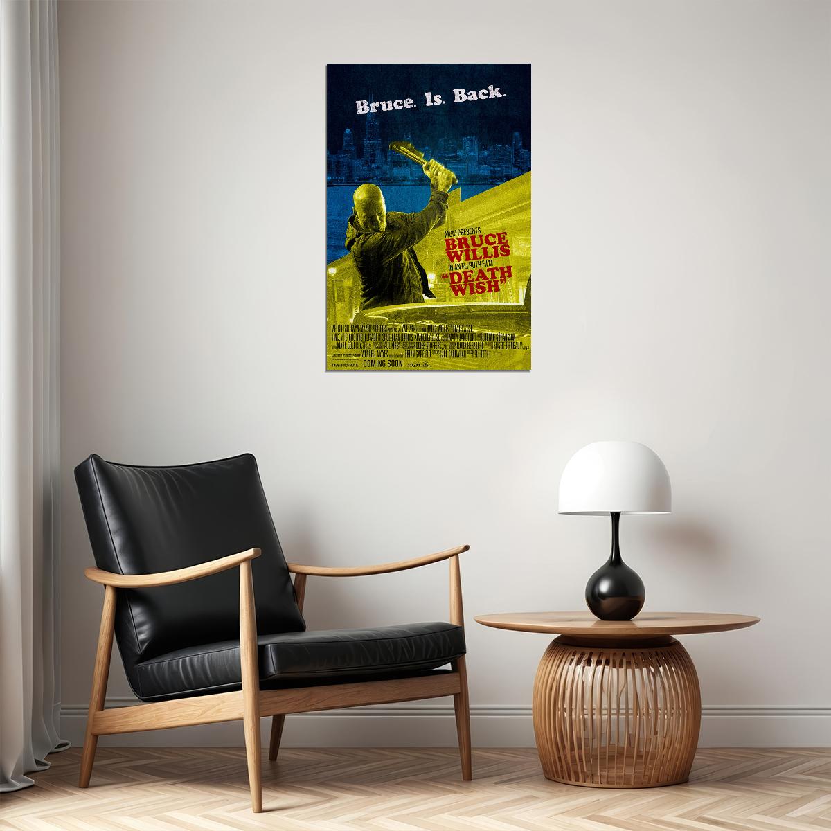 Death Wish Movie Aciton Crime Dram Poster Wall Art Print Home Wall Decor