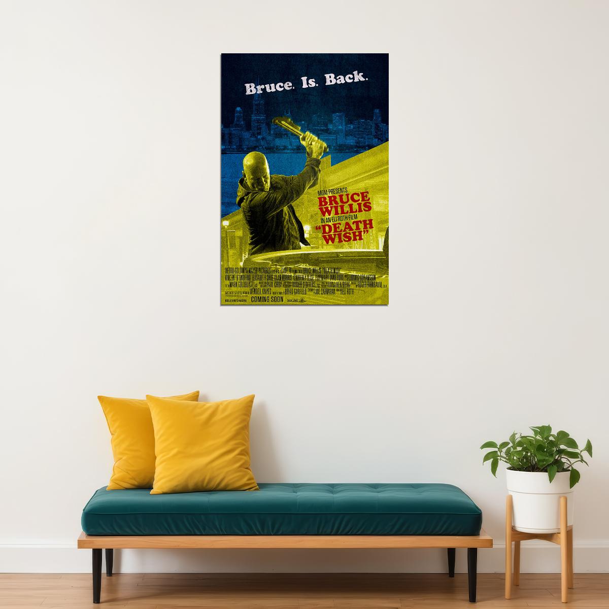 Death Wish Movie Aciton Crime Dram Poster Wall Art Print Home Wall Decor