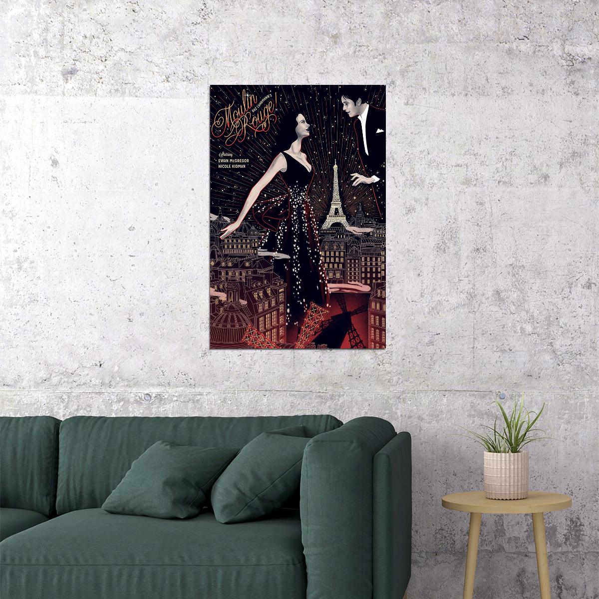 Moulin Rouge Movıe Dram Musical Romance Poster Wall Art Print Home Wall Decor