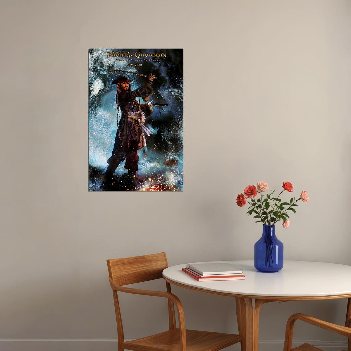 Pirates Of Carribean Movie Johnny Depp Poster Wall Art Print Home Wall Decor