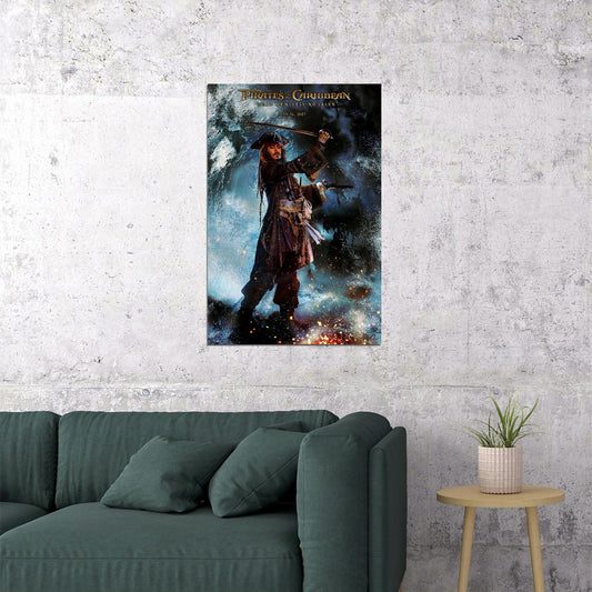 Pirates Of Carribean Movie Johnny Depp Poster Wall Art Print Home Wall Decor