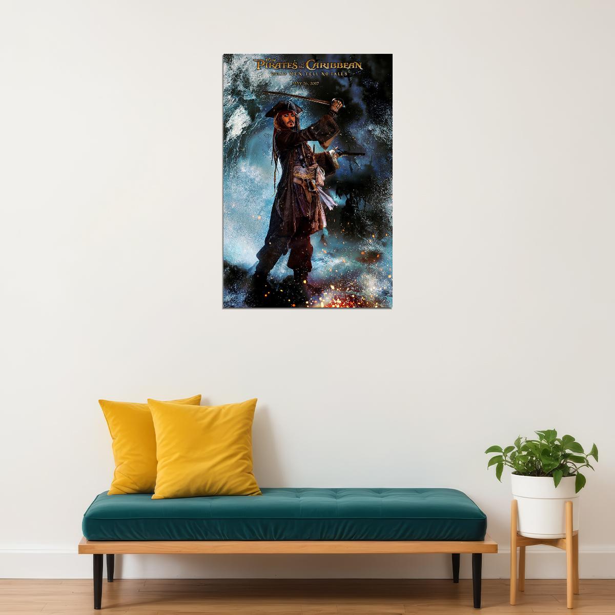 Pirates Of Carribean Movie Johnny Depp Poster Wall Art Print Home Wall Decor