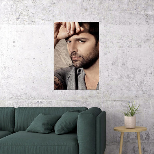 Ricky Martin Dark Gray Sweater Picture Poster Wall Art Print Home Wall Decor