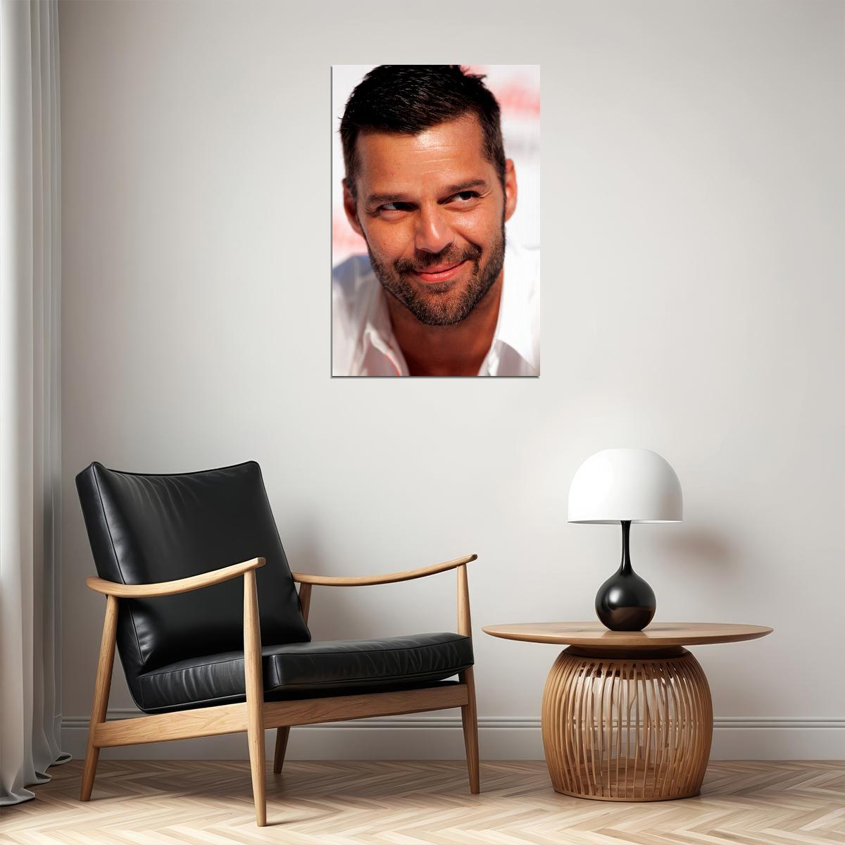Ricky Martin Dark Gray Sweater Celebrity Poster Wall Art Print Home Wall Decor