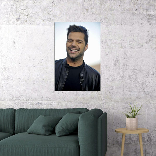 Ricky Martin Dark Gray Sweater Songwriter Poster Wall Art Print Home Wall Decor