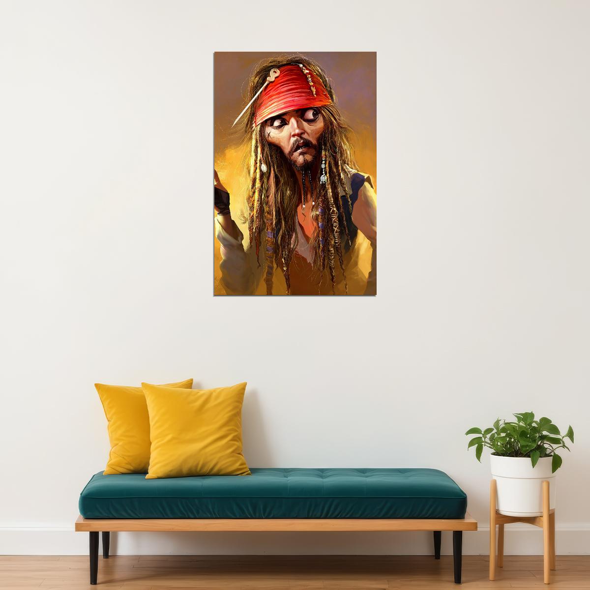 Pirates Of Carribean Movie Action Characters Poster Wall Art Print Home Wall Decor