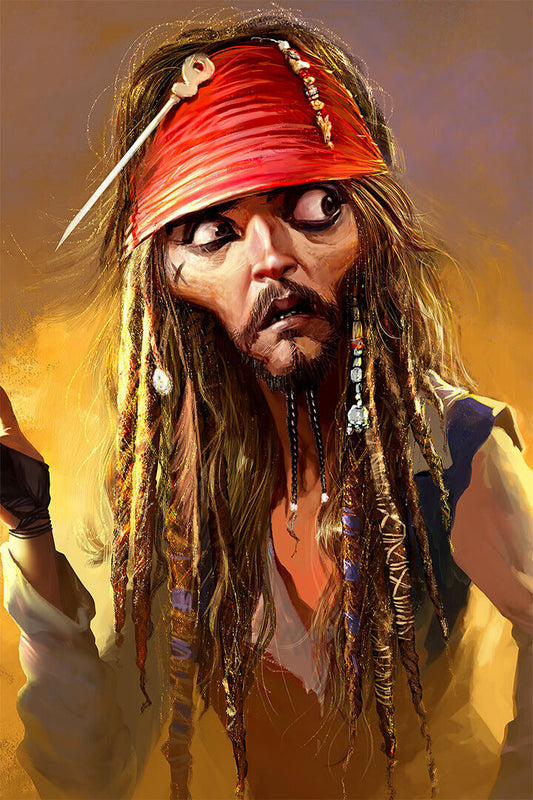 Pirates Of Carribean Movie Action Characters Poster Wall Art Print Home Wall Decor