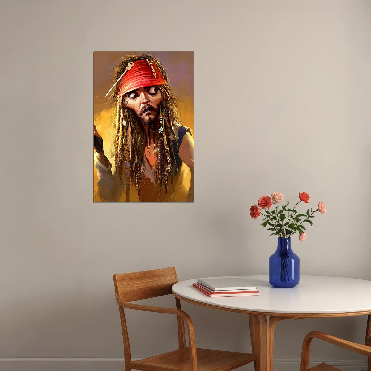 Pirates Of Carribean Movie Action Characters Poster Wall Art Print Home Wall Decor
