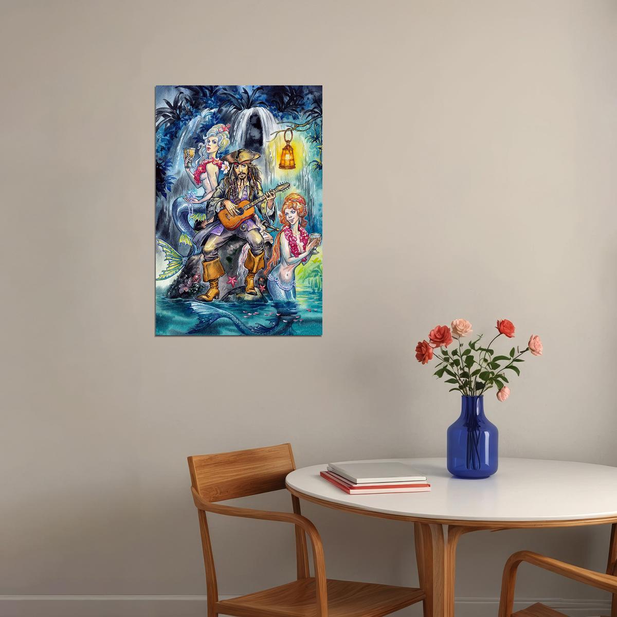 Pirates Of Carribean Movie Cartoon Characters Poster Wall Art Print Home Wall Decor