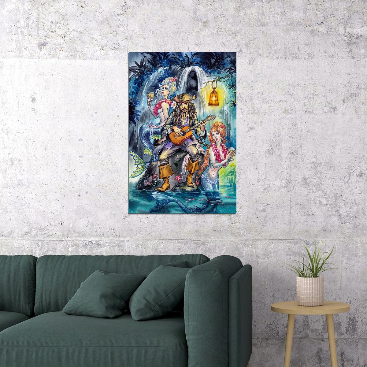 Pirates Of Carribean Movie Cartoon Characters Poster Wall Art Print Home Wall Decor