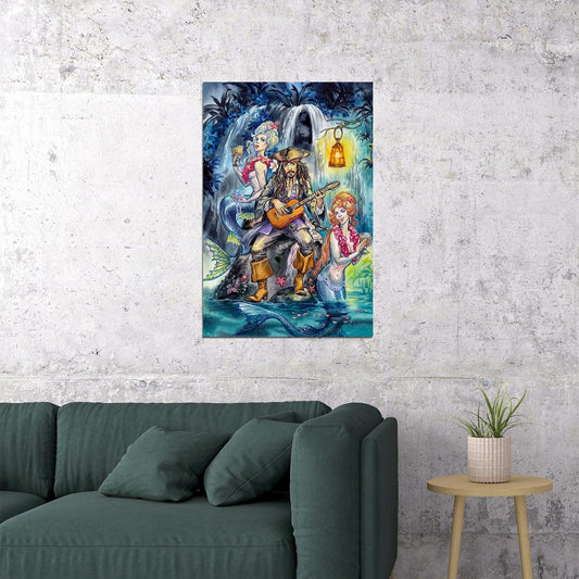 Pirates Of Carribean Movie Cartoon Characters Poster Wall Art Print Home Wall Decor