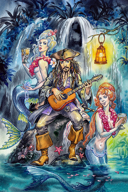 Pirates Of Carribean Movie Cartoon Characters Poster Wall Art Print Home Wall Decor