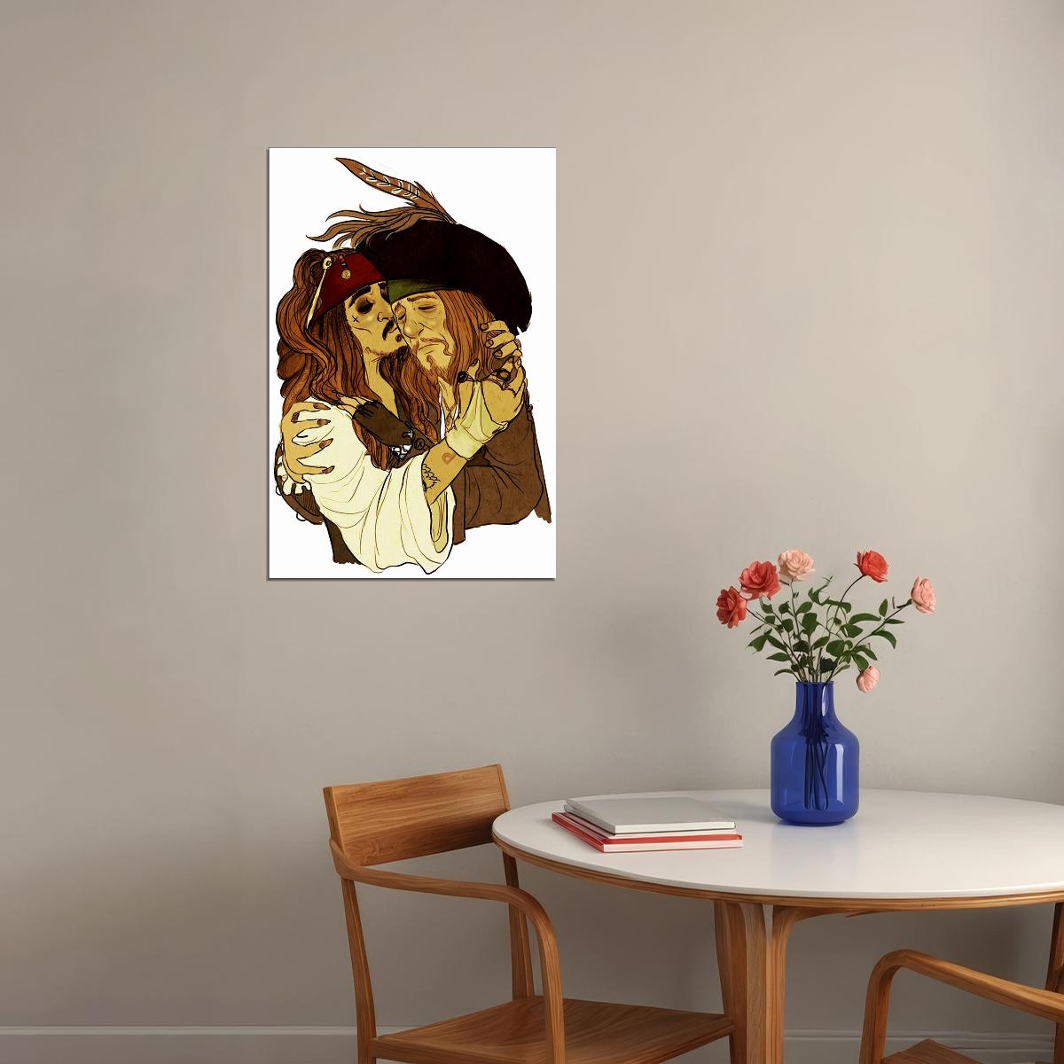 Pirates Of Carribean Movie Characters Cartoon Poster Wall Art Print Home Wall Decor